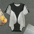 White Angel Wings Print Men's Bodysuit