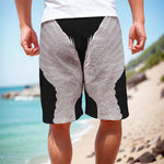 White Angel Wings Print Men's Cargo Shorts