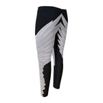 White Angel Wings Print Men's Compression Pants