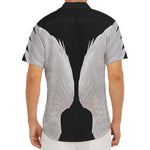White Angel Wings Print Men's Deep V-Neck Shirt