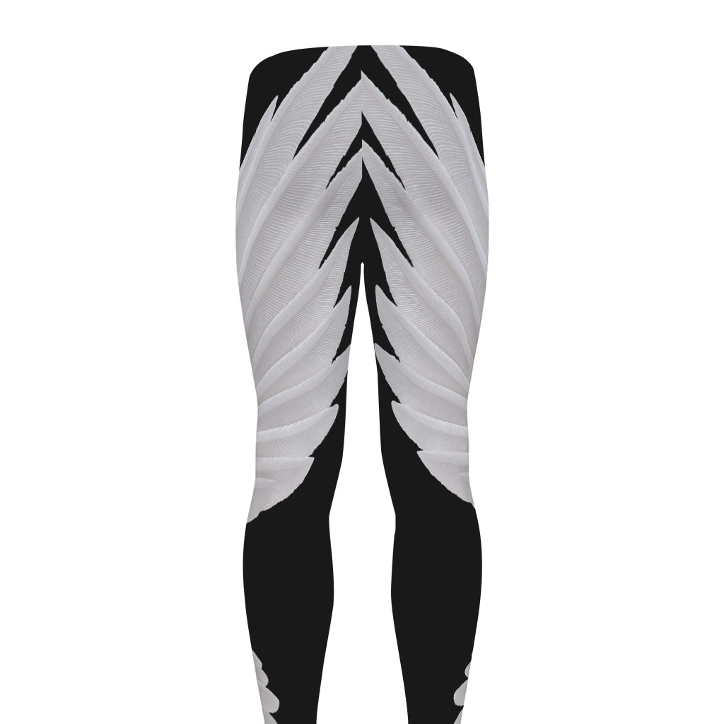 White Angel Wings Print Men's leggings