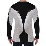 White Angel Wings Print Men's Long Sleeve T-Shirt
