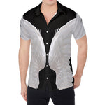 White Angel Wings Print Men's Shirt