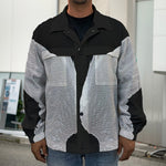 White Angel Wings Print Men's Shirt Jacket