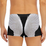 White Angel Wings Print Men's Short Boxer Briefs