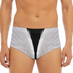 White Angel Wings Print Men's Triangle Swim Briefs