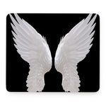 White Angel Wings Print Mouse Pad