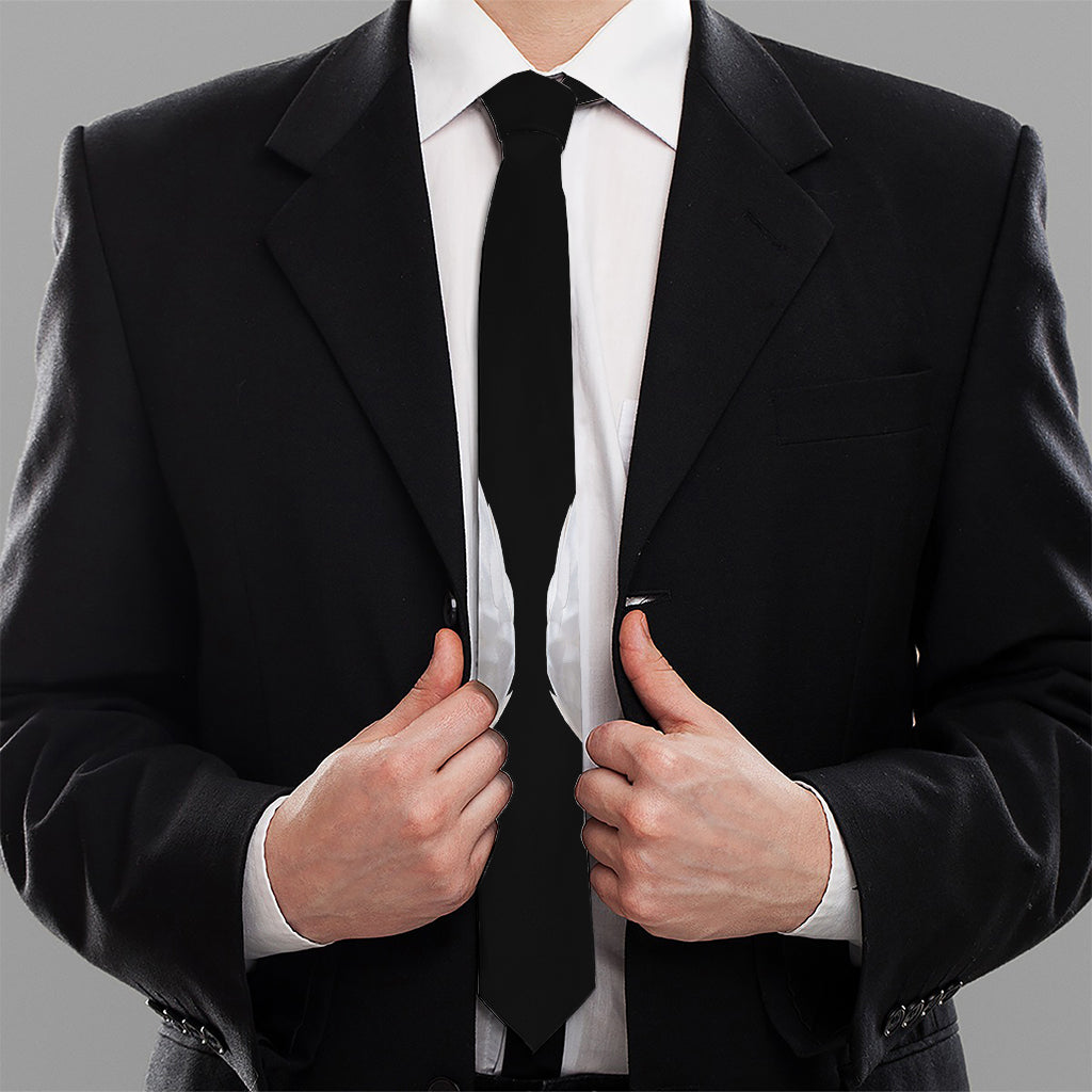 White Angel Wings Print Necktie