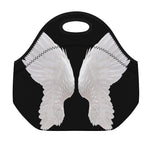 White Angel Wings Print Neoprene Lunch Bag