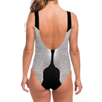 White Angel Wings Print One Piece Swimsuit