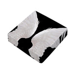 White Angel Wings Print Outdoor Seat Cushion Cover