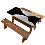 White Angel Wings Print Picnic Table Cover