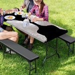 White Angel Wings Print Picnic Table Cover