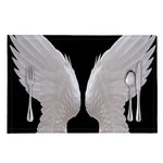 White Angel Wings Print Placemat
