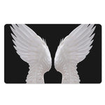 White Angel Wings Print Polyester Doormat