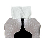 White Angel Wings Print Rectangle Tissue Box Cover