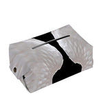 White Angel Wings Print Rectangle Tissue Box Cover
