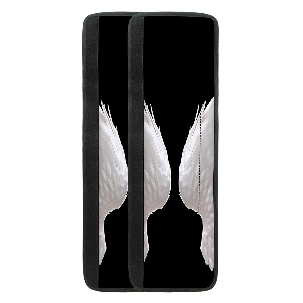 White Angel Wings Print Refrigerator Handle Covers