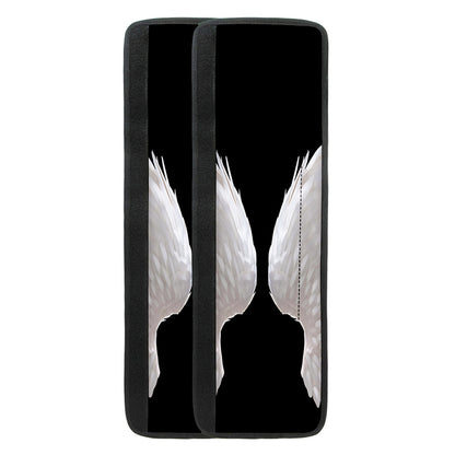 White Angel Wings Print Refrigerator Handle Covers
