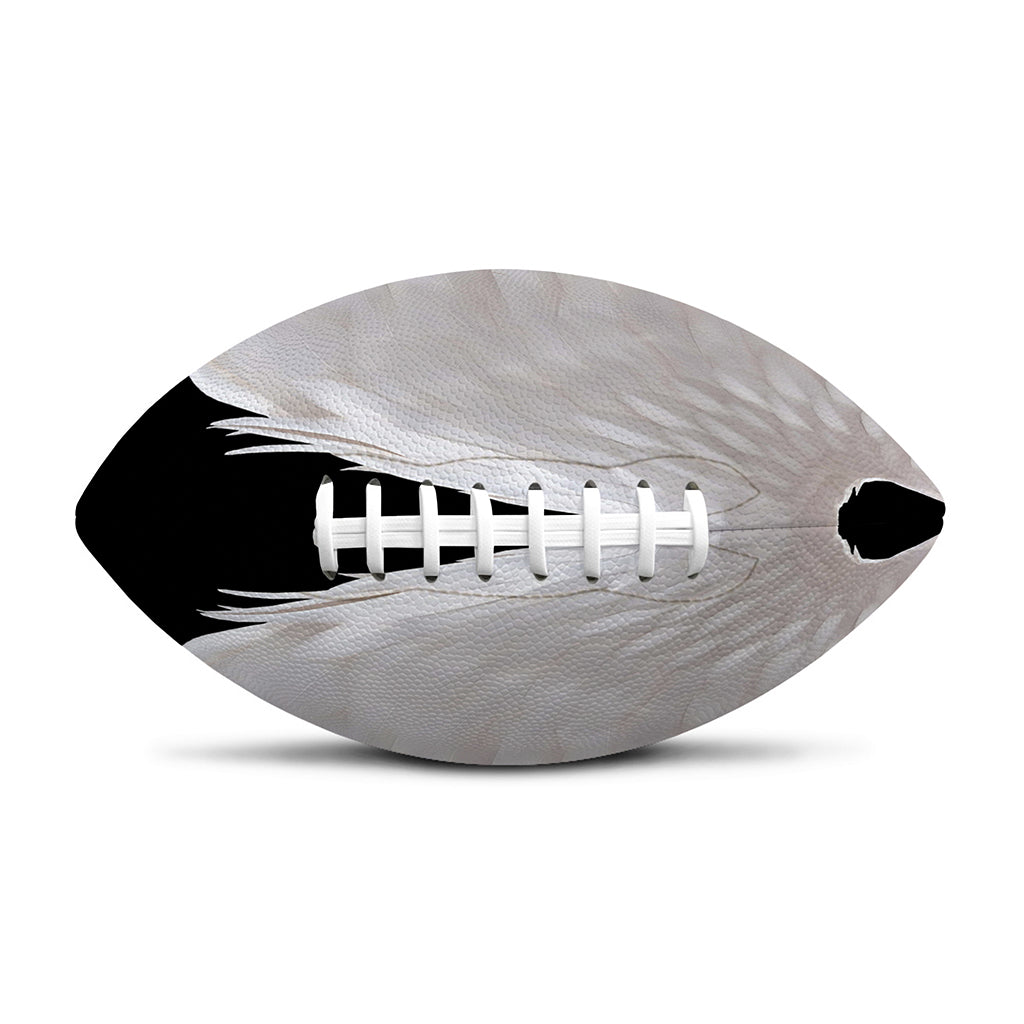 White Angel Wings Print Rugby Ball