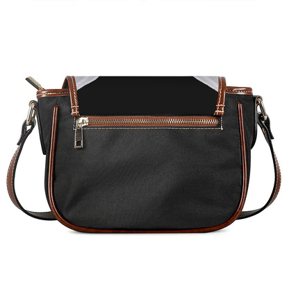 White Angel Wings Print Saddle Bag