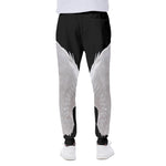 White Angel Wings Print Scuba Joggers
