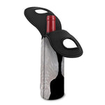 White Angel Wings Print Single Neoprene Wine Tote