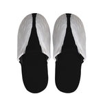 White Angel Wings Print Slippers