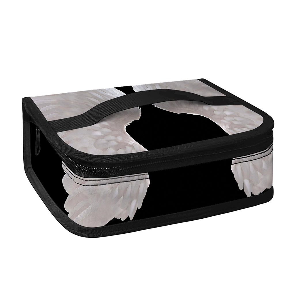 White Angel Wings Print Small Lunch Bag