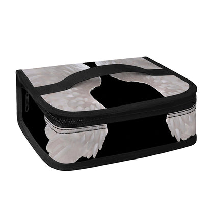 White Angel Wings Print Small Lunch Bag