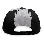 White Angel Wings Print Snapback Cap