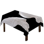 White Angel Wings Print Tablecloth