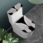 White Angel Wings Print Toilet Lid And Tank Cover Set