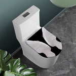 White Angel Wings Print Toilet Lid Cover