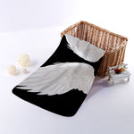 White Angel Wings Print Towel