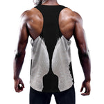 White Angel Wings Print Training Tank Top