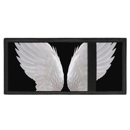 White Angel Wings Print Trifold Wallet