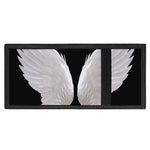 White Angel Wings Print Trifold Wallet