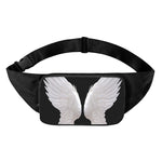 White Angel Wings Print Waist Bag