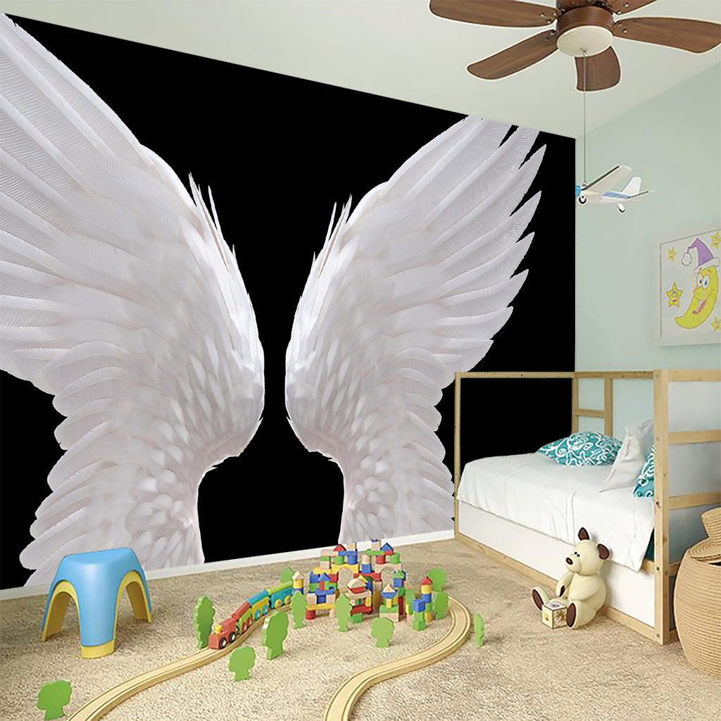 White Angel Wings Print Wall Sticker