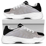 White Angel Wings Print White Chunky Shoes