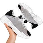 White Angel Wings Print White Chunky Shoes