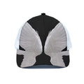 White Angel Wings Print White Mesh Trucker Hat
