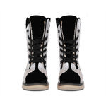 White Angel Wings Print Winter Boots