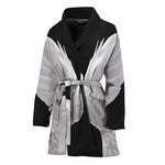 White Angel Wings Print Women's Bathrobe
