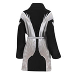 White Angel Wings Print Women's Bathrobe
