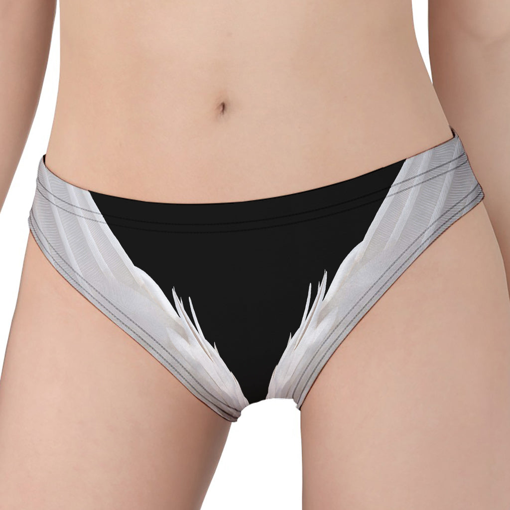 White Angel Wings Print Women's Panties