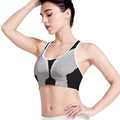 White Angel Wings Print Women's Sports Bra