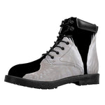 White Angel Wings Print Work Boots