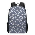 White Baby Polar Bear Pattern Print 17 Inch Backpack
